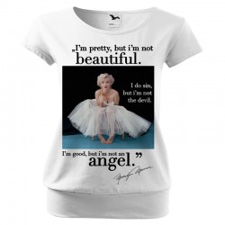 Bluzka  z Marilyn Monroe Angel damska luźna z nadrukiem motywem grafiką na prezent dla dziewczyny żony mamy babci