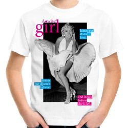 Koszulka z Marilyn Monroe Girl dziecięca t-shirt z nadrukiem motywem grafiką na prezent