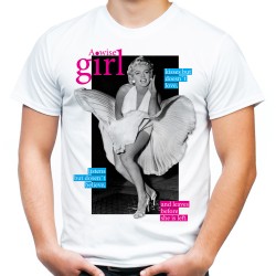 Koszulka z Marilyn Monroe Girl męska t-shirt na prezent dla taty chłopaka dziadka faceta z nadrukiem