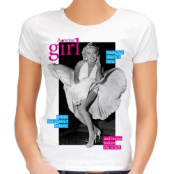 koszulka z Marilyn Monroe Girl damska z nadrukiem motywem grafiką dla żony mamy dziewczyny na prezent t-shirt babci