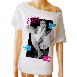 Tunika z Marilyn Monroe Girl damska bluzka na prezent dla żony dziewczyny mamy  z grafiką nadrukiem motywem