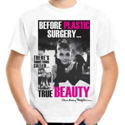 Koszulka z Audrey Hepburn dziecięca Beauty  t-shirt z nadrukiem motywem grafiką na prezent dla mamy dziewczyny żony kobiety