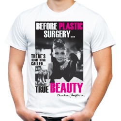 Koszulka z Audrey Hepburn Beauty męska t-shirt z nadrukiem grafiką motywem dla dziewczyny żony kobiety mamy na prezent
