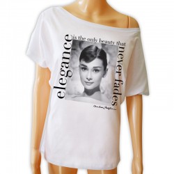 Tunika z Audrey Hepburn Elegance damska z nadrukiem grafiką motywem gwiazdy kina na prezent