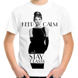 Koszulka z Audrey Hepburn keep calm and stay classy dziecięca t-shirt