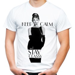 Koszulka z Audrey Hepburn keep calm and stay classy dziecięca t-shirt