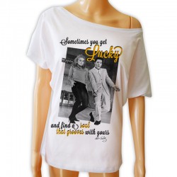 Tunika z Elvis Presley Lucky z nadrukiem motywem grafiką elvisa elvisem na prezent dla dziewczyny mamy babci damska bluzka