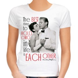 Koszulka z Audrey Hepburn Hold damska dla żony dziewczyny kobiety mamy t-shirt