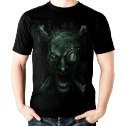 Koszulka mroczna twarz z piszczelami czaszką dziecięca horror na prezent dla miłośnika mrocznych klimatów filmów t-shirt