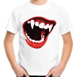 Koszulka z wampirem wamp dziecięca z nadrukiem motywem grafiką zęby wampira t-shirt