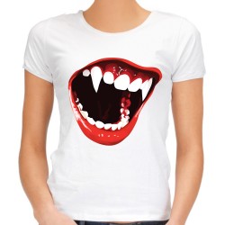 Koszulka z wampirem kobieta wamp damska z nadrukiem motywem grafiką dla kobiety wampa t-shirt