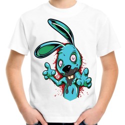 Koszulka z królikiem dziecięca z nadrukiem motywem grafiką królika t-shirt mroczny