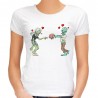 Koszulka zombie love dla zakochanych damska z nadrukiem motywem grafiką na walentynki na prezent dla dziewczyny żony t-shirt
