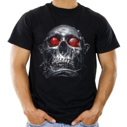 Koszulka z czaszką terminatorem męska z nadrukiem motywem grafiką czaszki terminatora t-shirt
