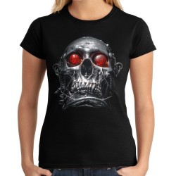 Koszulka z czaszką terminatorem damska z nadrukiem motywem grafiką czaszki terminatora t-shirt