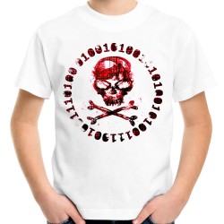 Koszulka z czaszką dla informatyka hackera na prezent dla chłopaka męża t-shirt