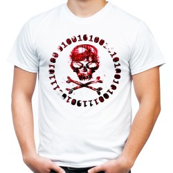 Koszulka z czaszką dla informatyka męska hackera na prezent dla studenta informatyki męża chłopaka na dzień walentynki t-shirt