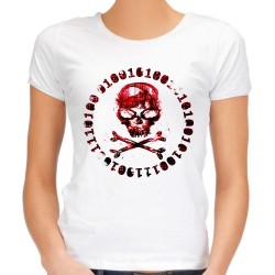 Koszulka z czaszką dla informatyka damaska na prezent dla studenta informatyki t-shirt