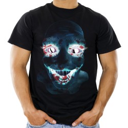 Koszulka psychodeliczna z twarzą męska t-shirt
