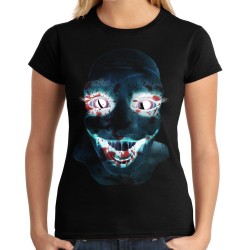 Koszulka psychodeliczna z twarzą damska t-shirt
