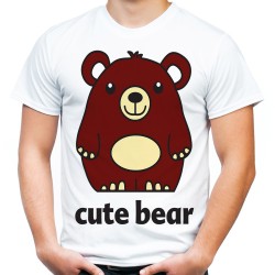Koszulka słodki miś cute bear męska z niedźwiedziem na dzień chłopaka na prezent walentynki t-shirt