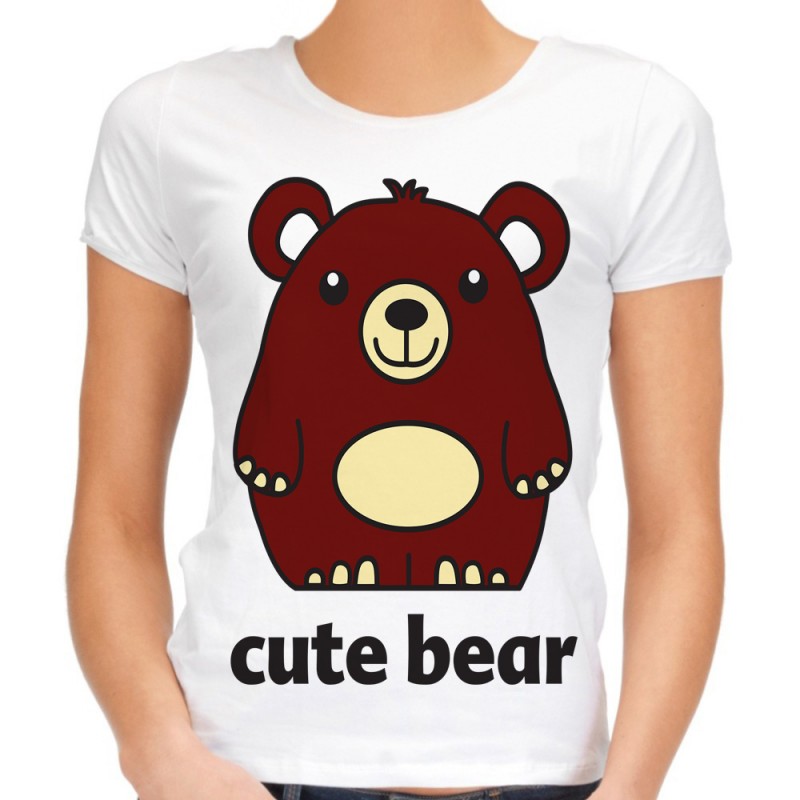 Koszulka słodki miś cute bear damska z niedźwiedziem misiem t-shirt