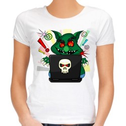 Koszulka z trollem dla informatyka damska t-shirt