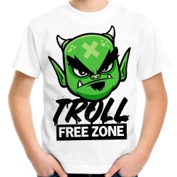 Koszulka troll free zone dla trolla dziecięca na prezent
