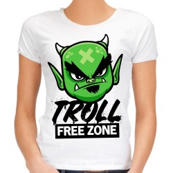 Koszulka troll free zone dla trolla damska t-shirt