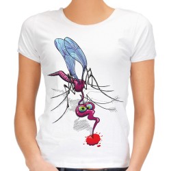 Koszulka z owadem komarem insektem damska z nadrukiem motywem grafiką komar insekt t-shirt