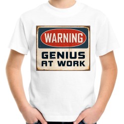 Koszulka dla geniusza genius at work dziecięca na prezent dla pracownika t-shirt
