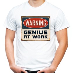 Koszulka dla geniusza genius at work dziecięca na prezent dla pracownika t-shirt
