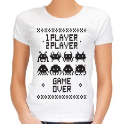 Koszulka dla gracza game over damska na prezent koniec gry oldskul  t-shirt