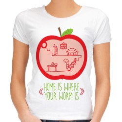 Koszulka dla domatora z robakiem damska t-shirt