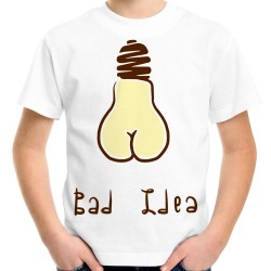 Koszulka z żarówką bad idea dziecięca t-shirt