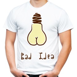 Koszulka z żarówką bad idea męska t-shirt