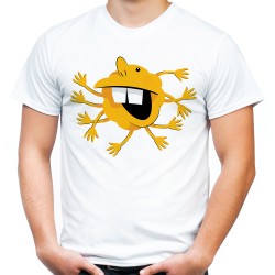 Koszulka śmieszne słońce gęba męska z nadrukiem motywem grafiką słońce śmieszna gęba t-shirt
