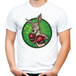 Koszulka z kangurem na prezent dla boksera z grafiką nadrukiem motywem bokser kangur t-shirt