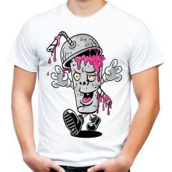 koszulka shake zombie horror z nadrukiem motywem grafiką horror męska t-shirt
