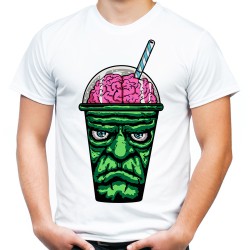koszulka shake mózg brain zombie horror z nadrukiem motywem grafiką horror t-shirt męska