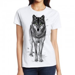 koszulka damska z wilkiem t-shirt damski z nadrukiem motywem wilka wilk