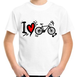 Koszulka kocham rower dla rowerzysty dziecięca na prezent dla dziecka t-shirt