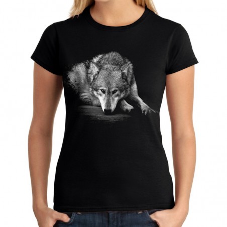 t-shirt z wilkiem damski koszulka damska z wilkiem nadrukiem motywem wilka