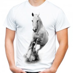 Koszulka z koniem koszulki z końmi koszulka jeździecka z otywem nadrukiem konia koni