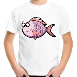 koszulka z rybą dziecięca ryba t-shirt z nadrukiem ryby na prezent dla akwarysty