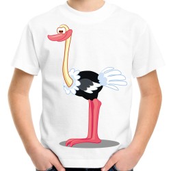 koszulka ze strusiem emu dziecięca pędziwiatrem dla dziecka na występ safari na wycieczkę struś t-shirt