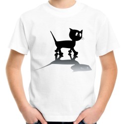 koszulka z kotem dziecięca dla dziecka kot z nadrukiem motywem kota t-shirt