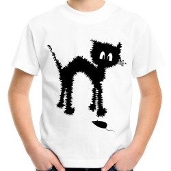 koszulka z kotem i myszą dziecięca kot i mysz t-shirt z nadrukiem motywem dla dziecka kota