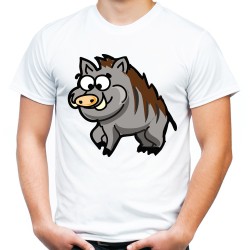 koszulka z dzikiem męska dzik dobry na prezent dla twardziela t-shirt