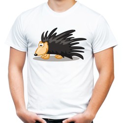 koszulka z jeżem męska jeż t-shirt z nadrukiem grafiką jeża na prezent